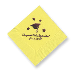 Cap and School Foil-Stamped Napkins