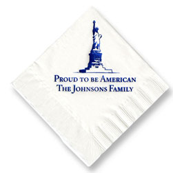 Statue of Liberty Foil-Stamped Napkins