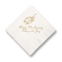 Cornucopia Foil-Stamped Napkins