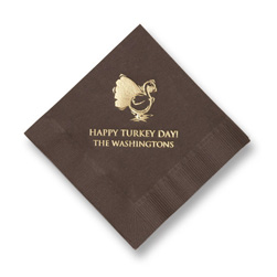 Turkey Foil-Stamped Napkins