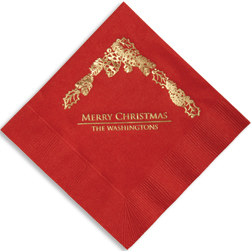 Holly & Berries Holiday Napkins
