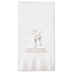 Champagne Holiday Guest Towel Champagne Holiday Guest Towel