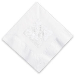 Seville Monogram Embossed Napkins Seville Monogram Embossed Napkins