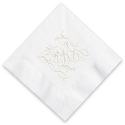 Seville Monogram Foil Stamped Napkins Seville Monogram Foil Stamped Napkins