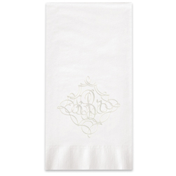 Seville Monogram Foil Stamped Guest Towels Seville Monogram Foil Stamped Guest Towels