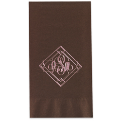 Granada Monogram Foil Stamped Guest Towels Granada Monogram Foil Stamped Guest Towels