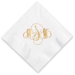 Firenze Monogram Foil Stamped Napkins
