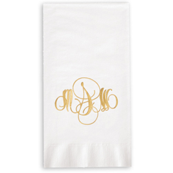 Firenze Monogram Foil Stamped Guest Towels Firenze Monogram Foil Stamped Guest Towels