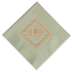 Oxford Monogram Foil Stamped Napkins Oxford Monogram Foil Stamped Napkins