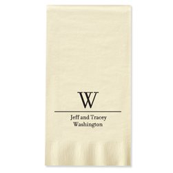 Initial and Name Foil-Stamped Guest Towels