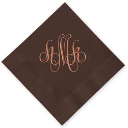 Elise Monogram Foil Stamped Napkins Elise Monogram Foil Stamped Napkins