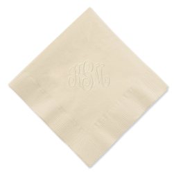 Embossed Monogram Napkins Embossed Monogram Napkins