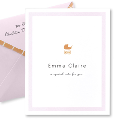 Pink Fifth Avenue Pram Thank You Notes Pink Fifth Avenue Pram Thank You Notes