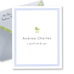 Blue Fifth Avenue Pram Thank You Notes Blue Fifth Avenue Pram Thank You Notes