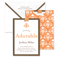 Fancy Flourish Announcement Cards
