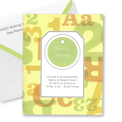 Alphabet Numbers Tiny Tag Thank You Notes Alphabet Numbers Tiny Tag Thank You Notes