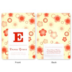 Sugar Blossom Announcement Cards