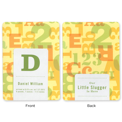 Alphabet Numbers Announcement Cards Alphabet Numbers Announcement Cards
