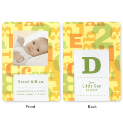 Alphabet Numbers Photograph Announcement Cards Alphabet Numbers Photograph Announcement Cards