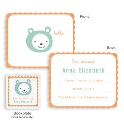 Hello Bear Announcement Cards Hello Bear Announcement Cards