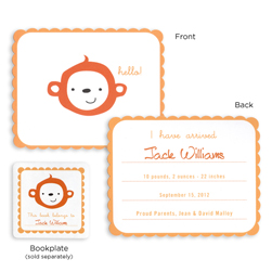 Hello Monkey Announcement Cards Hello Monkey Announcement Cards