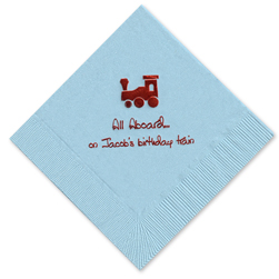 Choo-Choo Foil-stamped Napkins Choo-Choo Foil-stamped Napkins