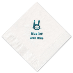 Hello Bunny Foil-stamped Napkins