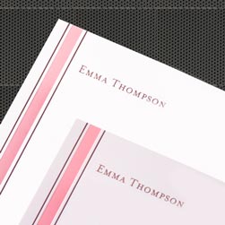 Pink & Brown Stately Striped Cards