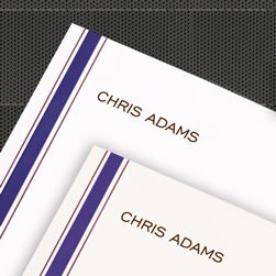 Purple & Brown Stately Striped Cards