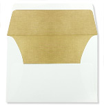 Announcement Gold Linen Lining Envelopes