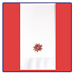 Poinsettia Guest Towels