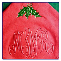 Holly Napkin with Monogram