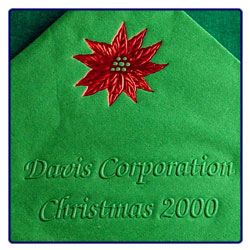 Poinsettia Napkin with Name