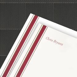 Red & Brown Stately Striped Cards