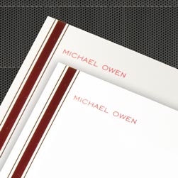 Claret & Brown Stately Striped Cards