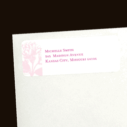 Pink Botanical Return Address Labels