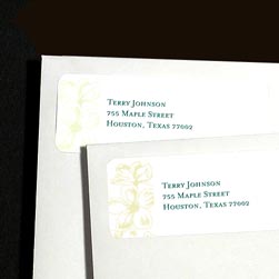 Green Botanical Return Address Labels