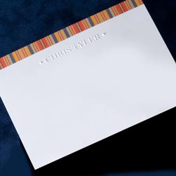 Striped and Embossed Cards