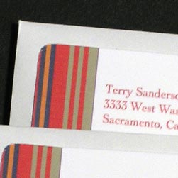 Striped Return Address Labels
