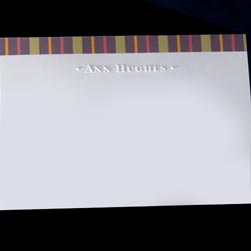 Striped and Embossed Cards