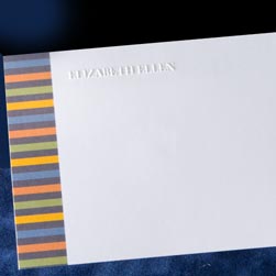 Striped and Embossed Cards