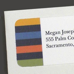 Striped Return Address Labels