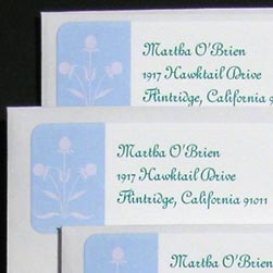 Blue Alluim Return Address Labels