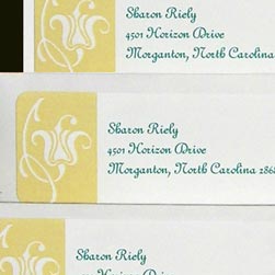 Yellow Tulip Return Address Labels