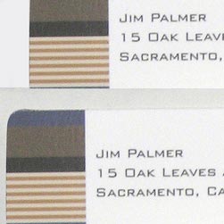 Striped Return Address Labels