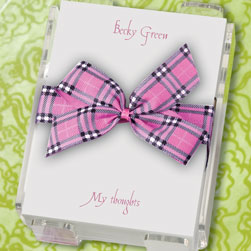 Pretty in Pink Agenda Set with decorative ribbon