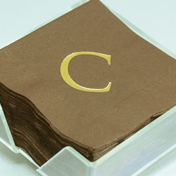 Trajan Foil Stamped Napkins