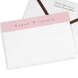 Pink Scroll Delicate Card