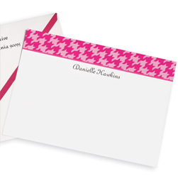 Pink Houndstooth Fashion Card