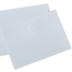 Embossed One Initial Card